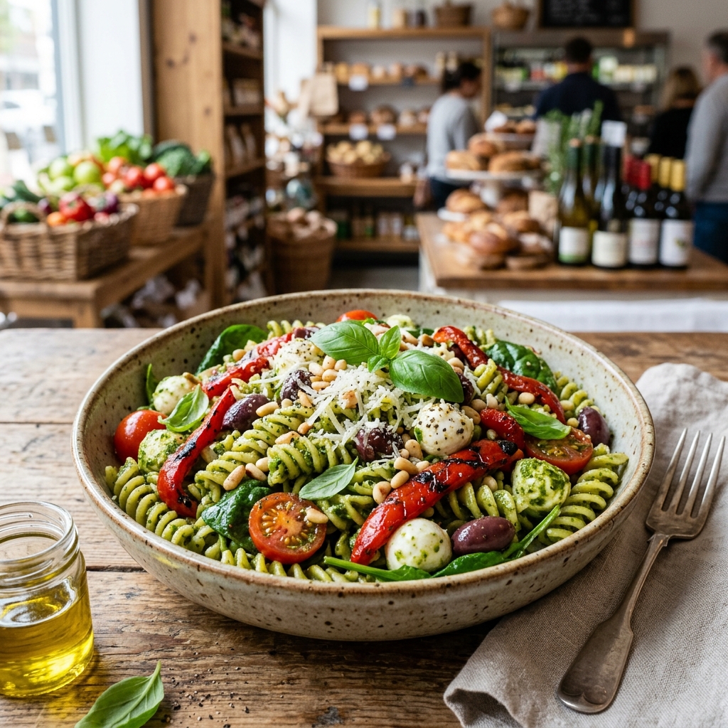 Pesto Pasta & Peppers